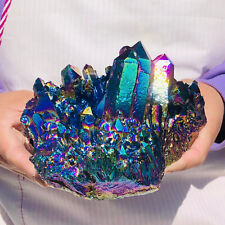 2.66LB Natural Rainbow Plated Crystal Cluster Mineral Specimens Specimen Healing picture