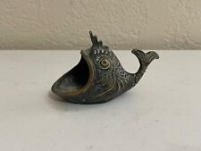 Vintage Manner of Walter Bosse Brass Fish Open Mouth Ashtray picture