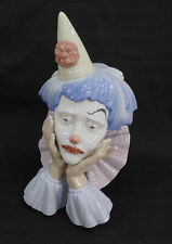 Vintage Lladro Sad Clown Jester Head Bust Statue Figurine #5129 Retired 12