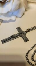 † Vintage INRI Religious Cross Necklace 24