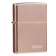 Zippo High Polish Rose Gold Zippo Logo Pocket Lighter picture