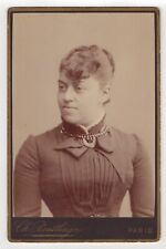 FRENCH AFRICAN WOMAN : PHOTO BY CHARLES REUTLINGER : UNCOMMON : CABINET CARD picture