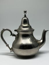 Vintage Morocco Silver Plated Coffe Or Teapot Signed Arabic Mark Rare Beautiful picture