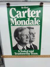 Re-Elect Carter Campaign Posters Set of (2) 1980 Vintage Cardboard-make offer picture