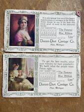 Pair Of  1903 Durant-Dort Carriage Co. Advertising Blotter Flint, MI Last Ones picture