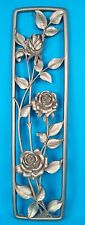 Vtg 1954 Gold Toned SYROCO Wall Plaques Decor Art Roses & Flower Design 23