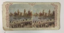 1905 Stereoview Antique River Seine And Paris Exposition France  Stereoscope picture