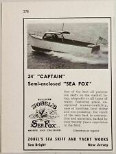 1953 Print Ad Zobel's Sea Fox 24' Captain Boats Sea Bright,NJ picture