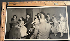 VINTAGE PHOTO 1954 Conga Dancers Dancing Conga line ORIGINAL 14X8 NICE picture