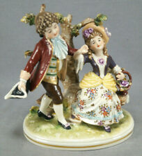 Scheibe Alsbach Hand Painted Georgian Style Courting Couple Figurine Group picture