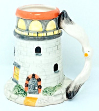 Papel Freelance Lighthouse with Seagull Handle Figural Cup * Mug * Hand Painted picture
