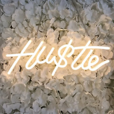 Hustle Neon Sign Motivation LED Light Up Decor for Room Garage Office or Gift picture