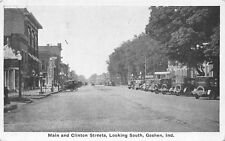 Goshen Indiana~Main & Clinton Streets~Garage Gasoline Pump~Tire Hospital~1920s  picture