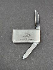 Vintage Winchester Pocket Money Clip Knife & File Chrome Collectible picture