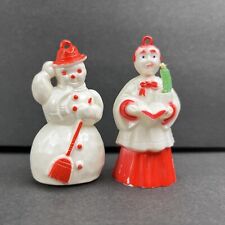 VTG Rosen Rosbro Christmas Ornaments Snowman and Choir Boy Mid Century 40s-60s picture