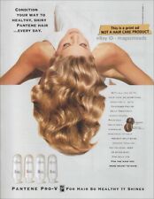 vintage PANTENE Hair Care 1-Page PRINT AD 1994 blonde woman with beautiful waves picture