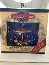 VTG 1996 Mr Christmas Holiday Fair Carousel 42 Song Musical Flying Sleigh Ride picture