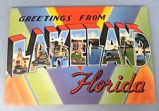Vintage Original Lakeland Florida Souvenir Postcard Folder Booklet Fold Out picture