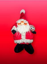 Vintage 1982 RENNOC Plush MUSICAL Santa Claus Chubby Rubber Face CHRISTMAS  picture