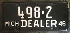 1946 Michigan Dealer License Plate SHARP picture