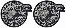 Odin's Ravens Viking Odin God Raven Embroidered Patch |2PC HOOK BACKING   3.5