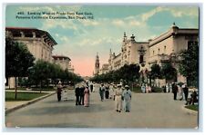 1910 Looking West Prado East Gate Panama Exposition San Diego Vintage Postcard picture