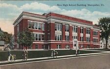 Postcard New High School Building Montpelier VT 1915 picture