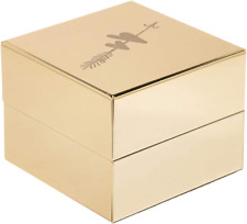 Kate Spade- Lenox- Two Hearts Ring Box Gold Metallic-RETIRED-New in Box picture