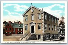 Marblehead Massachusetts~Old Town House~Police Station~1930s Linen Postcard picture