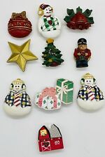 Vintage Lot Of 10 Christmas Button Covers D-65 picture