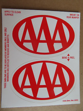 AAA Automobile Club NEW Rear Bumper Decal Stickers Lot of 2 - Fast  picture
