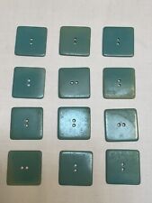 VTG 1930-40’ Plastic Buttons. Lot of 12 pcs Aqua Blue Plastic Vintage Buttons picture