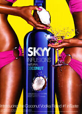 SKYY VODKA AD #86 RARE 2012 OOP INTRODUCING THE COCONUT VODKA picture