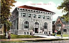 Postcard Carnegie Library in Olean, New York picture