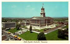 Nashville TN Tennessee, State Capitol Building Aerial View Postcard  picture