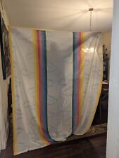 Vintage 1970's Pacific Rainbow Clouds Stripes Double Full Complete Sheet Set  picture