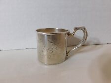 Vintage Cup Amsterdam Silver Co Baby Christening Baptism Monogram Cup picture