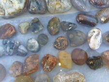Dark Agates Ambers And Blues Lot Cabbing/Tumbling/Collecting/Jewelry picture