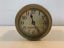 Vtg Minneapolis Honeywell 77 8 Day Brass Thermostat Clock Untested picture