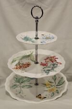 Lenox Butterfly Meadow 3 Tiered Serving Tray  - Melamine - perfect for picnics picture