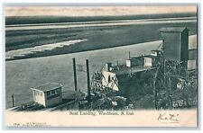 Washburn North Dakota Postcard Boat Landing Exterior View c1905 Vintage Antique picture