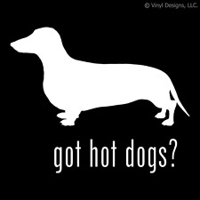GOT HOT DOGS? DACHSHUND DOG DECAL - DOGS STICKER picture