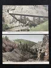 Bozeman Montana MT Sixteen Mile Canyon Railroad 1909 2 Antique Photo Postcard picture