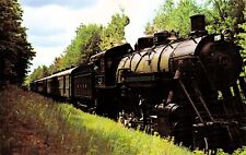 Marquette and Huron Mountain MI Railroad Train Locomotive No 23 Vtg Postcard E25 picture