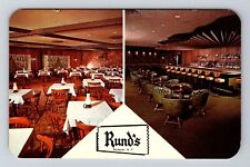 Rochester NY-New York, Rund's Restaurant & Lounge Advertising Vintage Postcard picture