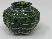 Loetz Kralik  or Pallme Konig Threaded Irridescent Vase picture