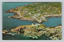 Nubble Light ME, Aerial View, Mainland, Maine Vintage Postcard picture