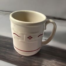 Longaberger Woven Traditions Pottery~Traditional Red Coffee/Tea Mug~MADE IN USA picture