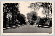 Clinton IN Residence Section Street House Indiana PhotoFinish Litho Postcard A41 picture