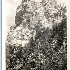 c1910s Cheyenne, MT RPPC Devils Horns Mountain Winter Real Photo Postcard A120 picture